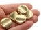 6 19mm Flat Round Coin Vintage Gold Plated Plastic Focal Beads